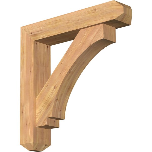 Ekena Millwork Imperial Craftsman Smooth Bracket w/ Offset Brace, Western Red Cedar, 7 1/2"W x 38"D x 38"H BKT0806X38X38IMP04SWR - main